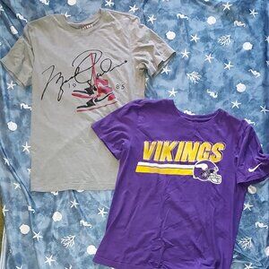 Mens XS Shirts Jordan and Vikings
